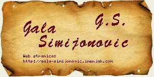 Gala Simijonović vizit kartica